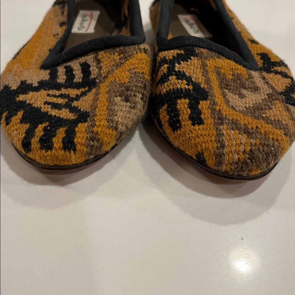 Vintage Talbots Kilim Weave leather bottom Flats/ballet/loafers. Size 7 - Picture 5 of 11
